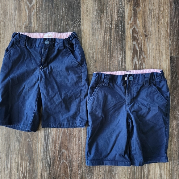 Cat And Jack 2 Navy Blue Kids Uniform Shorts Girls Size 7 - Picture 1 of 5